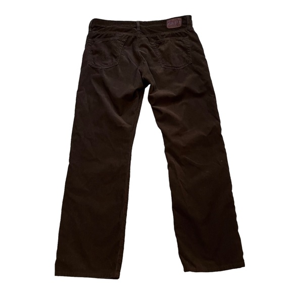 AG Adriana Goldschmied Protege Straight-Leg Brown Corduroy Jeans - Picture 3 of 13